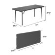 6 foot Commercial Blow Mold Folding Table For Discount