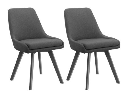 Thora Dining Chair with Black Metal Legs, Set of 2 Fashion