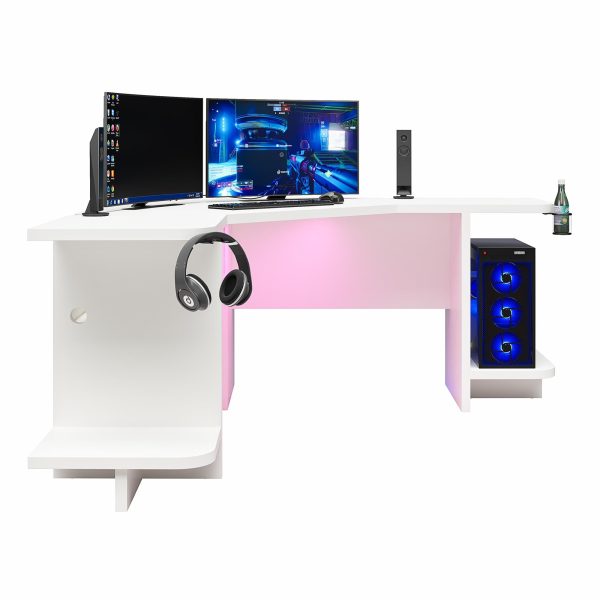 Mod Corner Gaming Desk with LED Light Kit Online Sale