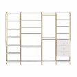 Gwyneth Closet 4 Piece Bundle-Shelves, Vanity, Hanging Rods & Drawers Fashion