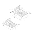 Ares Metal Bed with Adjustable Height Frame for Additional Under Bed Storage Fashion