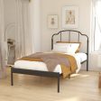 Camie Metal Bed with Adjustable Height Base and Vintage Headboard Online