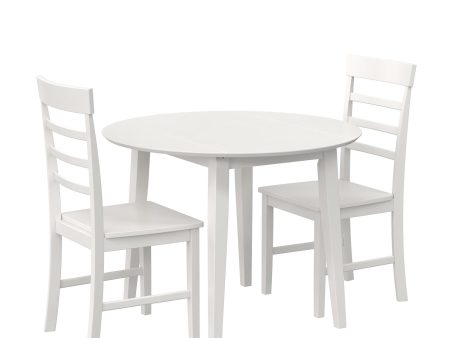 Brooks 3 Piece Wood Dining Set with a Table and 2 Chairs Supply