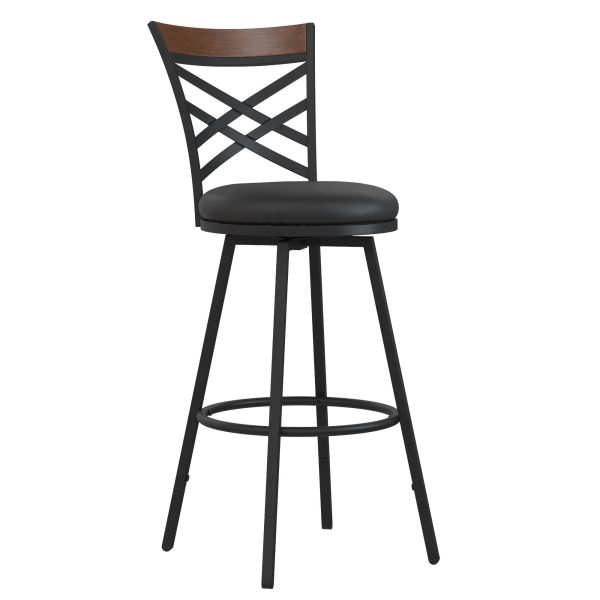 Lesley Upholstered Seat Swivel Barstool For Cheap