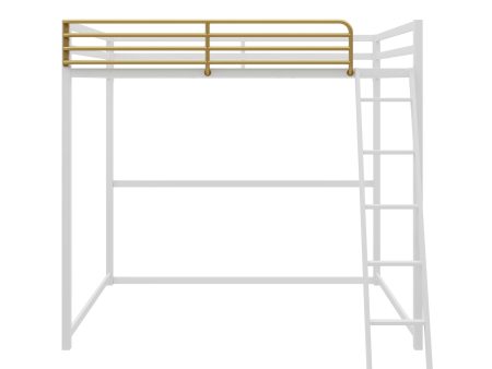 Haven Full Metal Loft Bed with Ladder and Under Bed Storage on Sale