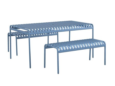 Poolside Gossip Ola All-Steel Table and Bench Set on Sale