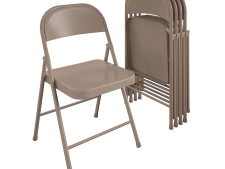 SmartFold All-Steel Folding Chair, Set of 4 For Sale