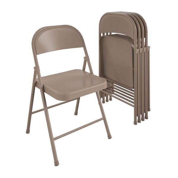 SmartFold All-Steel Folding Chair, Set of 4 For Sale