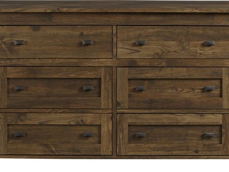 Farmington 6 Drawer Rustic Farmhouse Dresser with Linen Interiors Supply