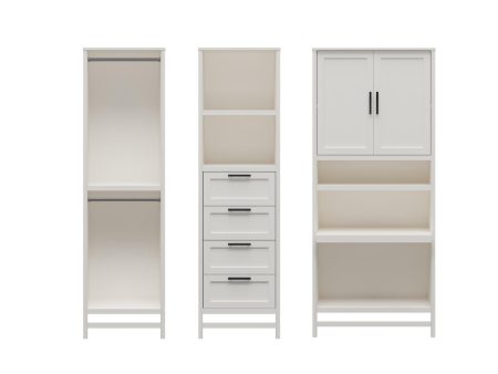 Luxe Wardrobe Closet Organizer with Vanity 3-Piece Bundle Online now