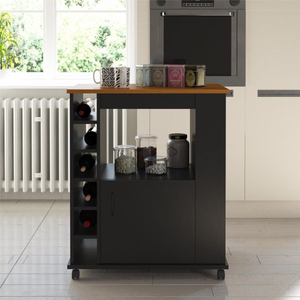 Williams Mobile Kitchen Cart with Wine Bottle Storage Fashion