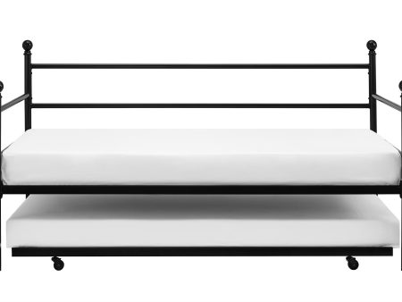 Kyrie Modern Metal Daybed with Trundle Supply