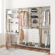 Gwyneth Closet 4 Piece Bundle-2 Hanging Rod, 1 Vanity & 1 Drawer Unit For Discount