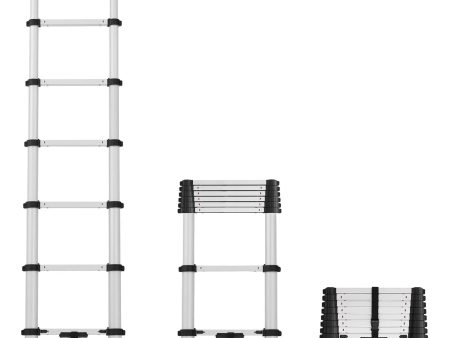 SmartClose Telescoping Aluminum Ladder with 12 Foot Max Reach For Discount