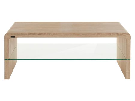 Maja Coffee Table with Bottom Glass Shelf Hot on Sale