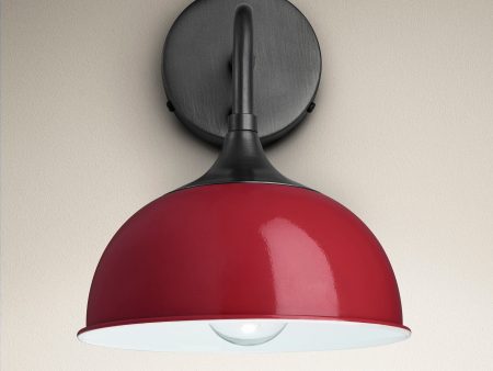 Chelsea Dome Wall Light - 8 Inch - Burgundy Supply