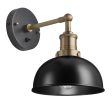 Brooklyn Dome Wall Light - 8 Inch - Black Fashion