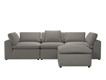 York 3 Seater Sofa and Ottoman Set Fashion