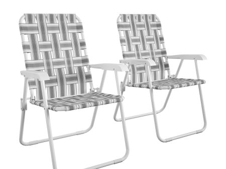 Poolside Gossip Priscilla Folding Lawn Chairs, Set of 2 For Sale