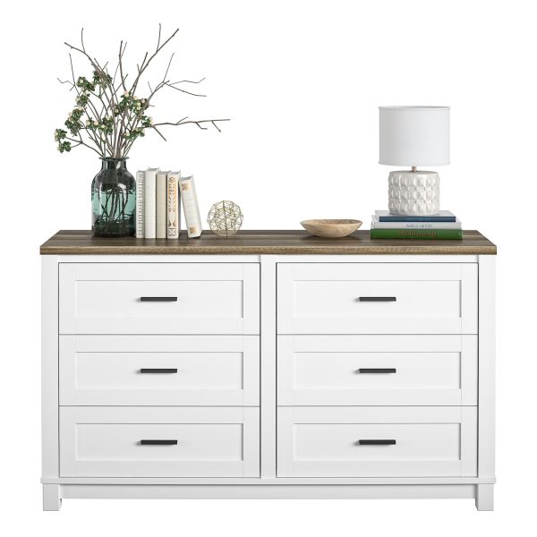 Chapel Hill Modern Farmhouse 6 Drawer Dresser Cheap