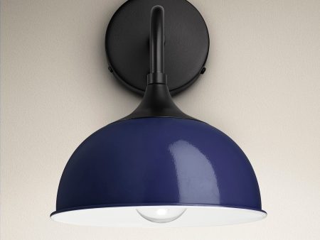 Chelsea Dome Wall Light - 8 Inch - Dark Blue For Cheap