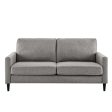 Kaci Contemporary Upholstered Linen Sofa with Wood Legs For Cheap