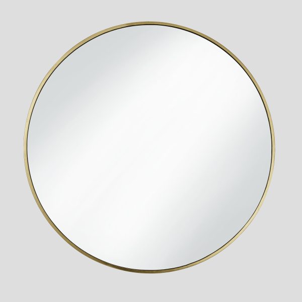 Urban Round Wall Mirror - 31 Inch - Brass Frame Supply