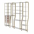 Gwyneth Closet 4 Piece Bundle-Shelves, Vanity, Hanging Rods & Drawers Fashion