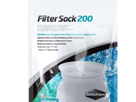 Seachem Laboratories Welded Filter Sock with Plastic Collar White, 1 Each 7In X 16 in, Large by Seachem For Sale