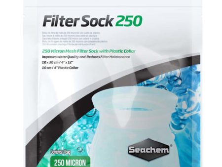 Seachem Laboratories Mesh Filter Sock with Plastic Collar White, 1 Each 4In X 12 in, Small by Seachem Supply