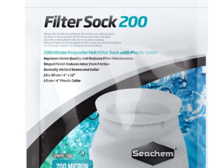 Seachem Laboratories Welded Filter Sock with Plastic Collar White, 1 Each 4In X 12 in, Small by Seachem Hot on Sale